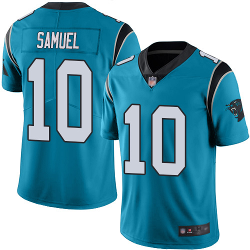 Carolina Panthers Limited Blue Men Curtis Samuel Jersey NFL Football #10 Rush Vapor Untouchable->carolina panthers->NFL Jersey